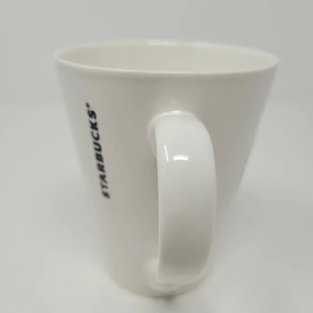 Starbucks 2016 White Coffee Mug with Iconic Green Mermaid Siren Logo